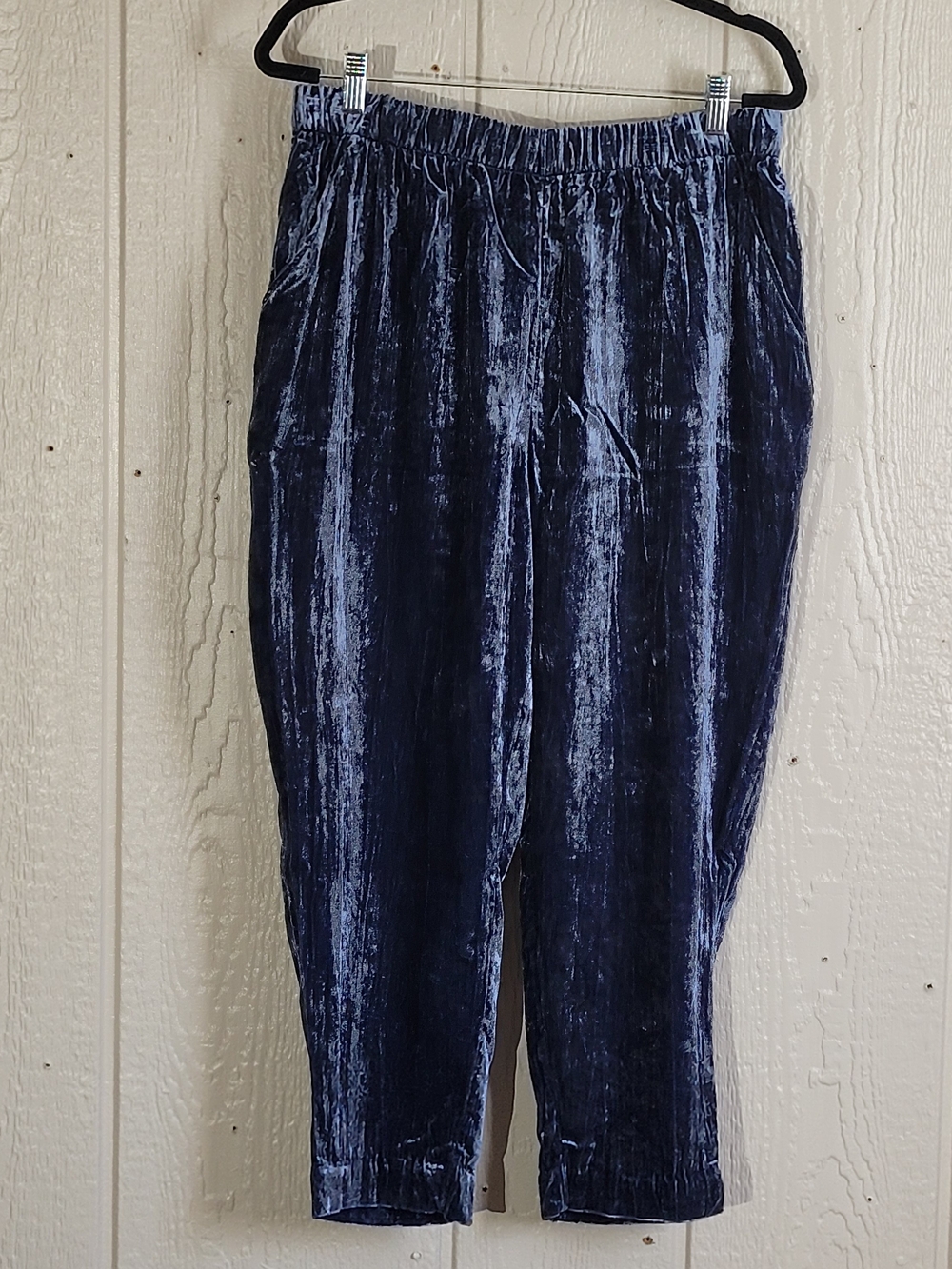 Anthropologie Ettitwa Crushed Velvet Trousers